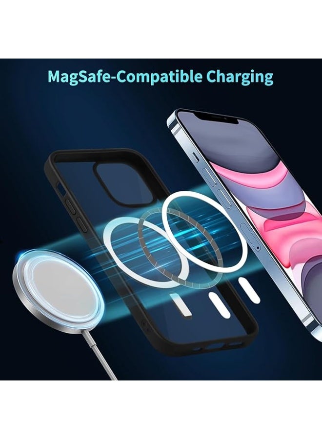 bluw Magnetic Case for iPhone 11 (6.1") – Translucent Matte Slim Shockproof Cover, Anti-Fingerprint, Black - Image 3